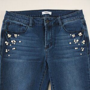 NWOT Kensie Embellished Dark Wash Jeans Size 8